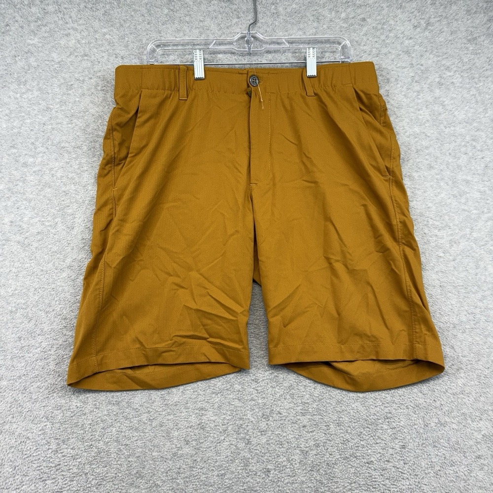 Under Armour Shorts Mens 36 Gold Mustard Golfer Tennis Preppy Casual Everyday